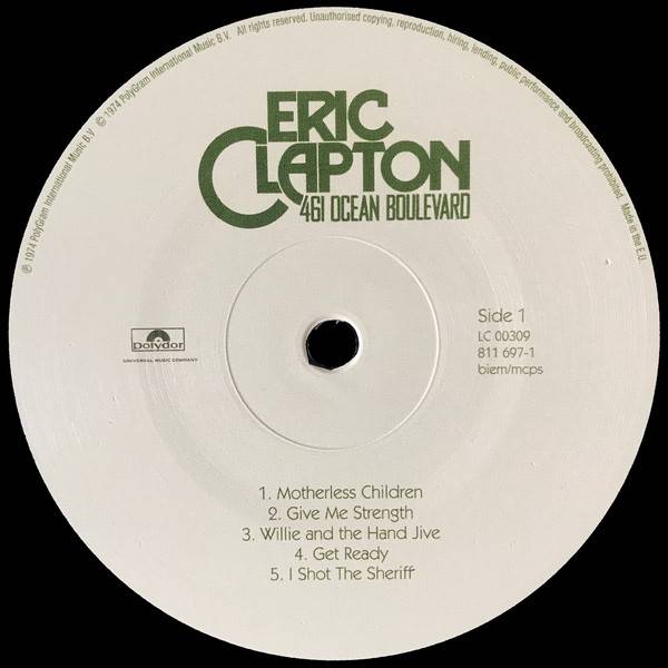 Eric Clapton 461 Ocean Boulevard [lp labwl a eu]